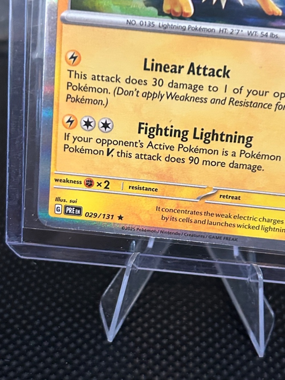Pokemon Jolteon‎ 029/131 Holo from Prismatic Evolutions Set M/NM - Picture 3 of 3